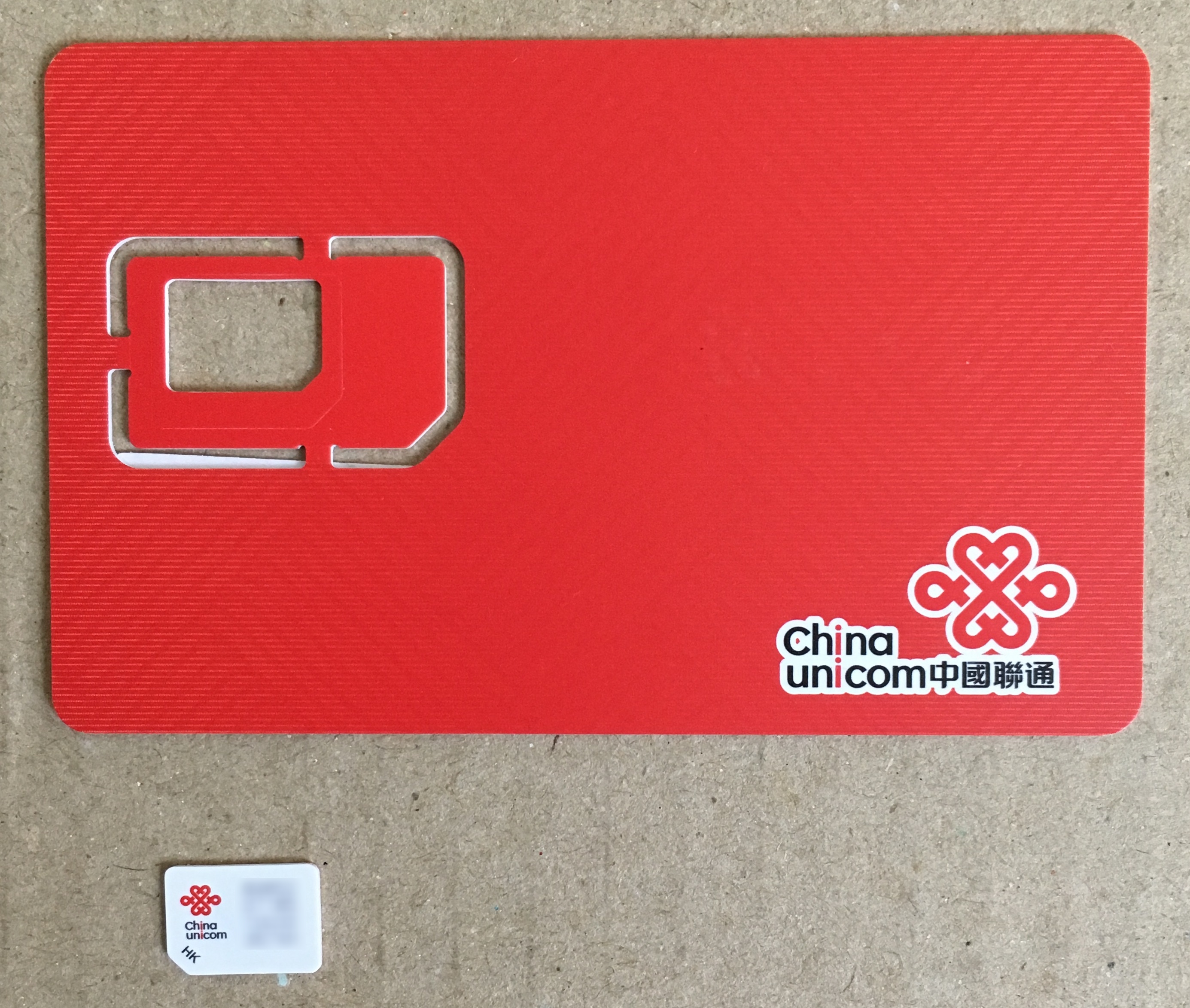 東南アジアの旅行で共通に使える4G/3GのSIM China Unicom ３サイズ対応 3in1