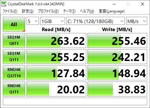 UM-SSD25S330-240　ベンチマーク