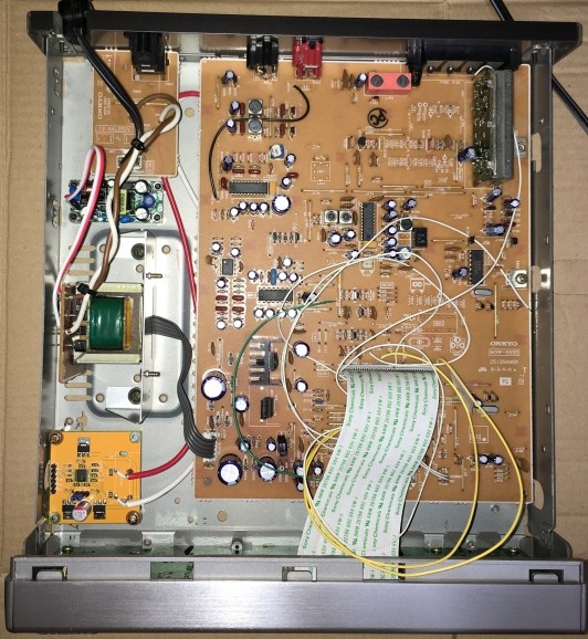 Raspberry Pi(ラズパイ)でOnkyo T-422Mチューナーをインターネットラジオ対応に改造 DACボード、電源モジュールボード