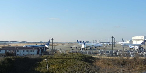 成田 の 航空科学博物館 展望エリアから見る成田国際空港