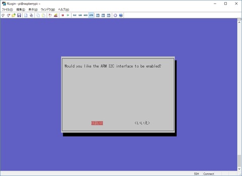 raspi-config I2C Confirmation